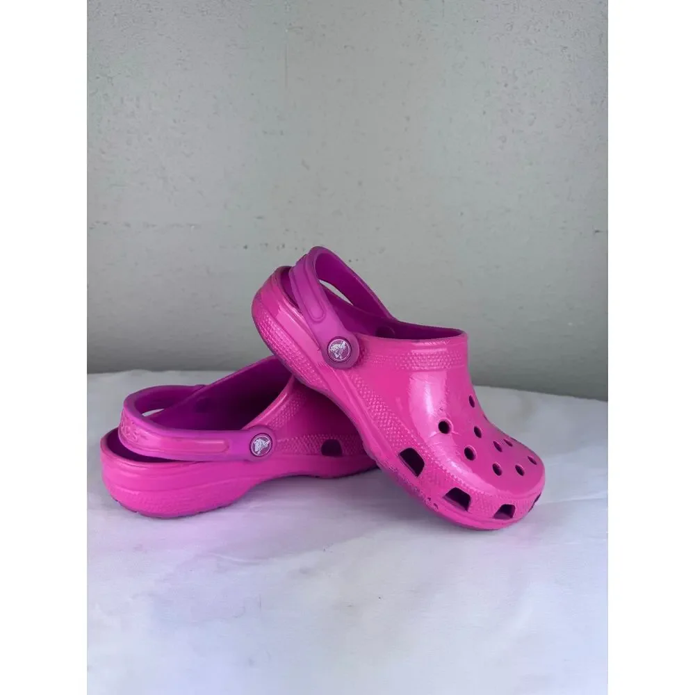 Crocs Pink Glossy Junior size 5